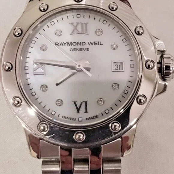 $1050 MSRP RAYMOND WEIL Tango Diamond MOP Dial Ladies Watch